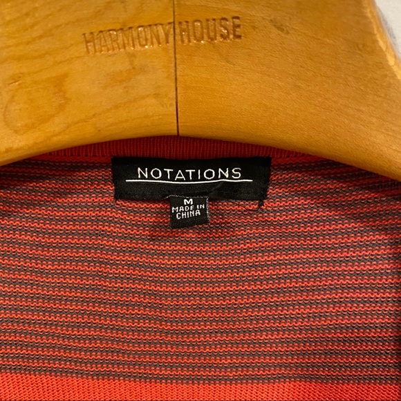 Notations Orange and army green draped cardigan - Picture 5 of 9